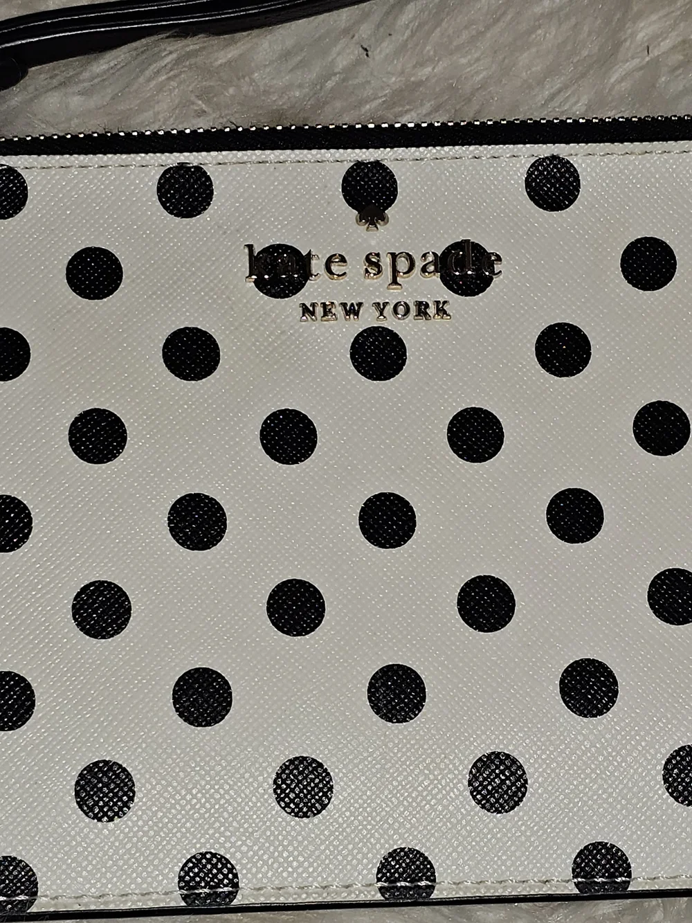 kate spade Black & White Polka Dot Wristlet